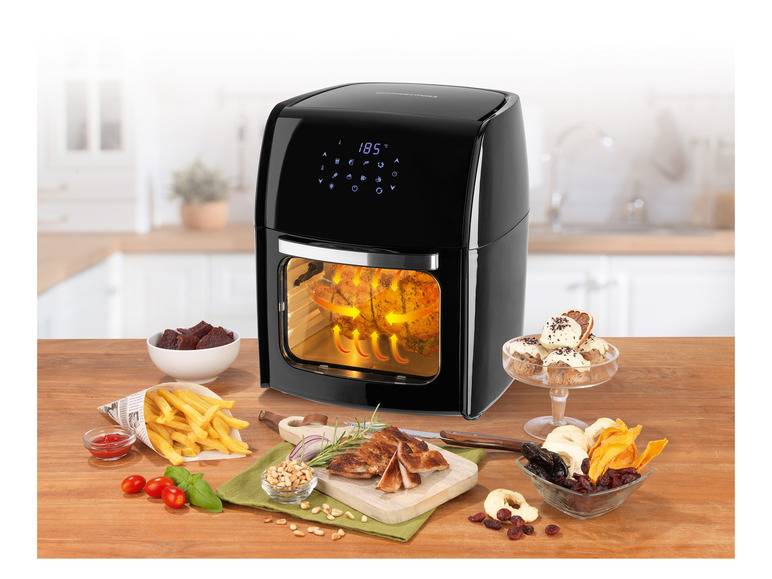 GOURMETmaxx Heißluftfritteuse mit Rotisserie, 1800 W, 12 l Black Friday Preise