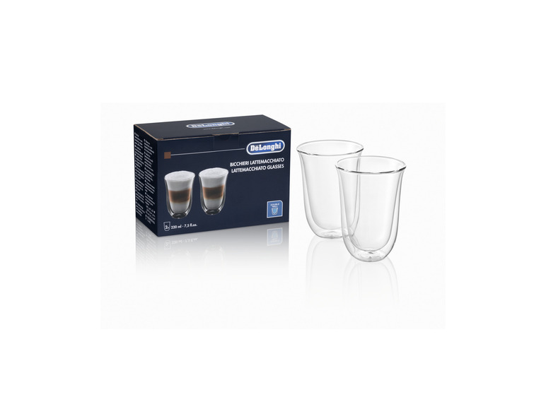 Delonghi Latte Macchiato Gläser, 220 ml, 2er Set Auslauf