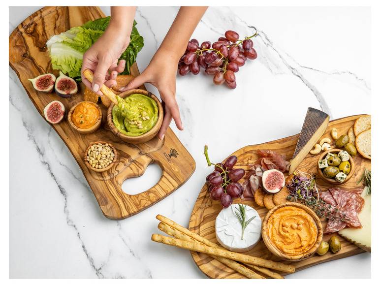 Soltako 2er und 4er Set Antipasti-/Dippschälchen Olivenholz Schlussverkauf