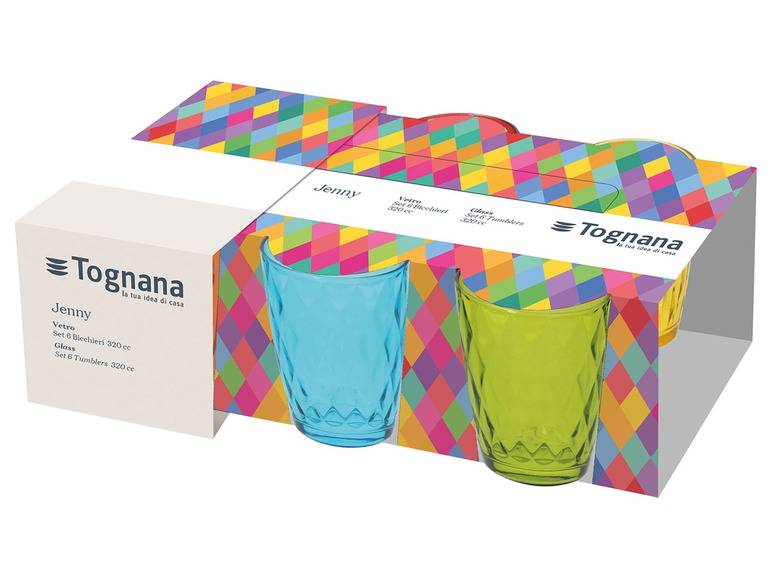 Tognana Gläserset, farbig, 320ml Begrenzte Freigabe