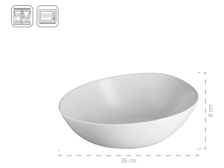 MÄSER Serie Glendale, Schalen Set 3-teilig, moderne hochwertige Servierschalen in verschiedenen Größen, Müslischale, Suppenschüssel, Salatschüssel, matt lasiert, Keramik, Schwarz / Weiß / Grau Kostenloser Versand