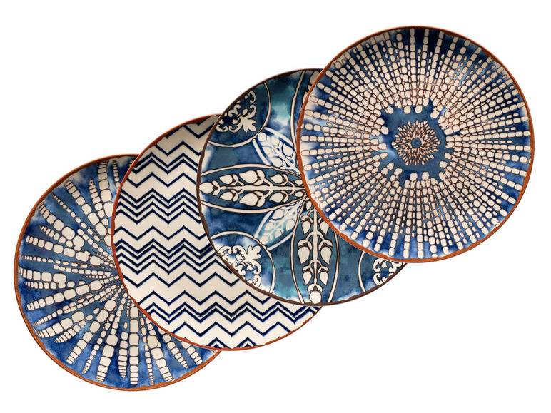 MÄSER Platzteller-Set »Iberico Blue«, 4-teilig, 4 Designs Neueste Stile