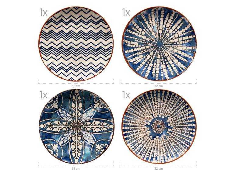 MÄSER Platzteller-Set »Iberico Blue«, 4-teilig, 4 Designs Neueste Stile
