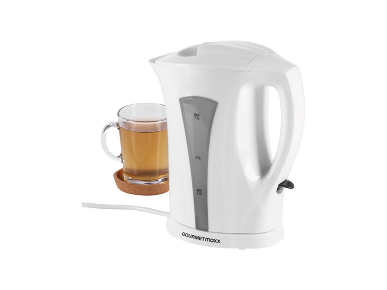 GOURMETmaxx Wasserkocher 1,7 l 2200W weiß/grau Zeitbegrenzte Promotion