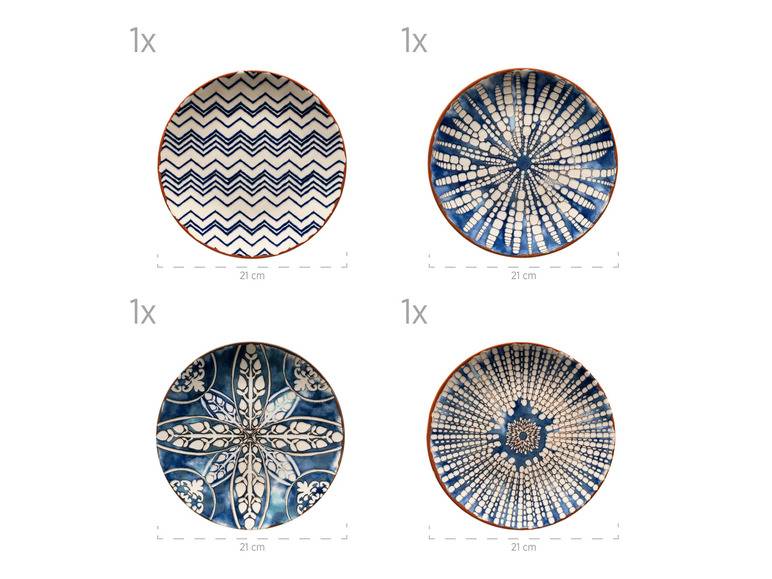MÄSER Teller-Set »Iberico Blue«, 12-teilig, 4 Designs Kostenloser Versand international
