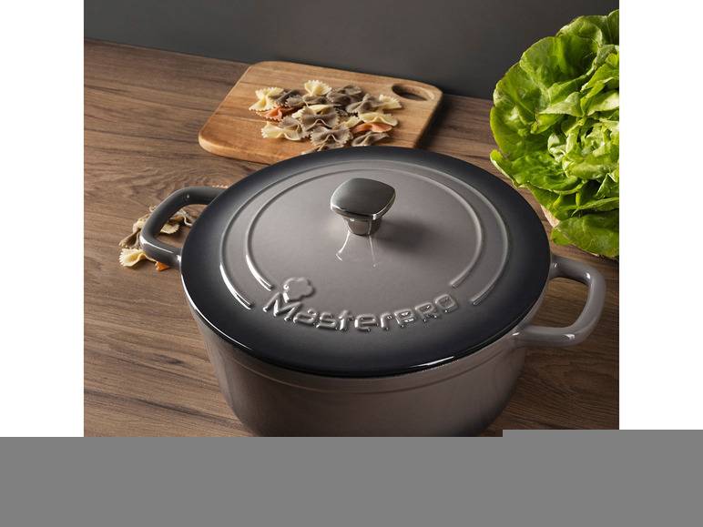 Masterpro Kasserolle, Gusseisen, mit Deckel, Ø 27 cm Rabatt