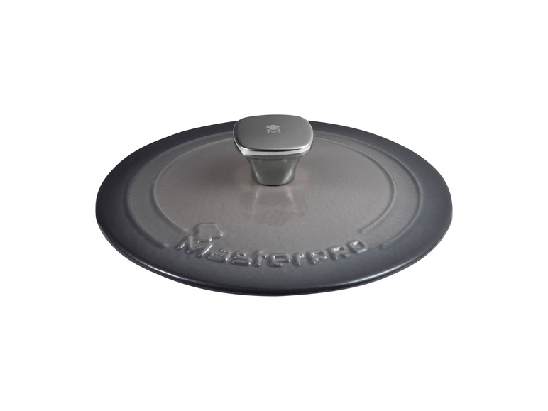 Masterpro Kasserolle, Gusseisen, mit Deckel, Ø22 cm Top Angebot