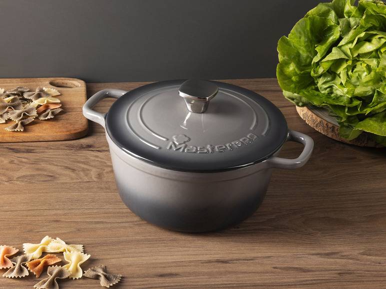 Masterpro Kasserolle, Gusseisen, mit Deckel, Ø22 cm Top Angebot