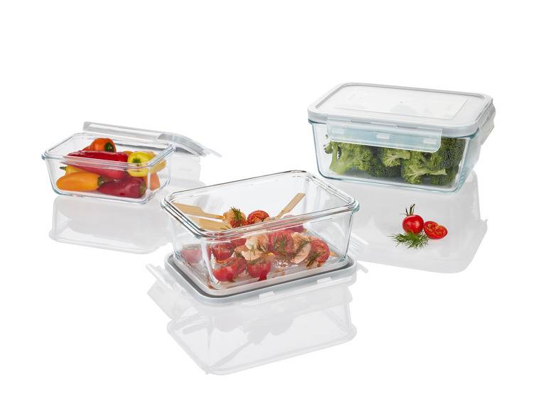 ERNESTO® Glas-Frischhaltedosen, 3-teilig Schlussverkauf