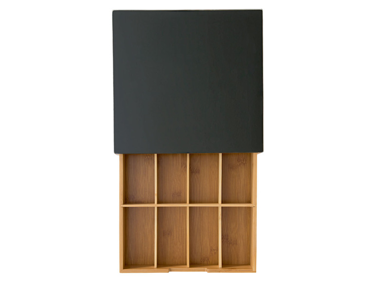 ERNESTO® Bambus Schubladen-Box, mit Glas-Oberseite Kostenloser Versand