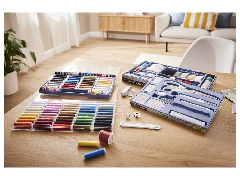crelando® Nähgarn-Set, Modefarben, 64-teilig Saisonschlussverkauf