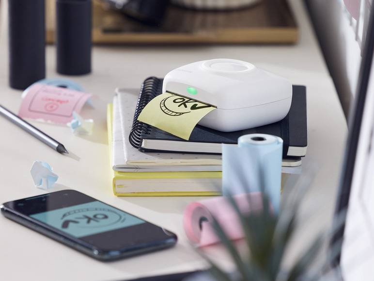 SILVERCREST® Mini Pocket Printer inklusive Papierrolle Lagerräumung