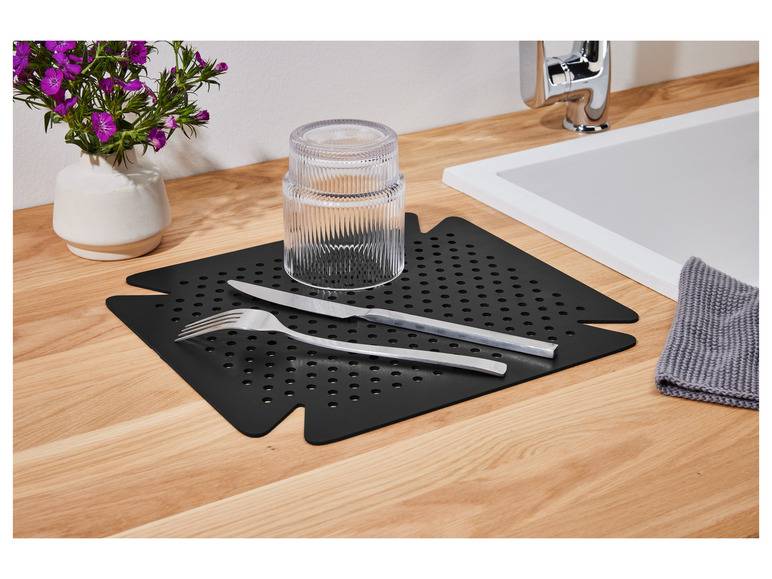 LIVARNO home Spülbeckeneinlage mit Lochung, schwarz Online Outlet