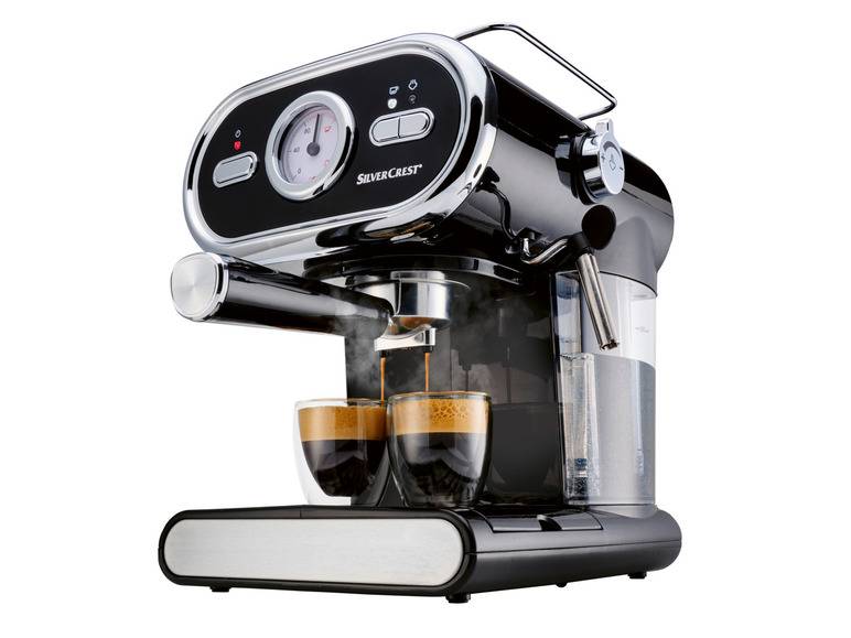 SILVERCREST® KITCHEN TOOLS Espressomaschine »SEM 1100 E1«, schwarz, 1100 W Kauf eins, bekomm eins gratis