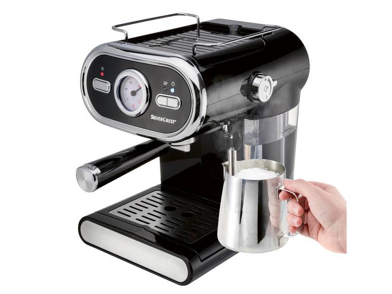 SILVERCREST® KITCHEN TOOLS Espressomaschine »SEM 1100 E1«, schwarz, 1100 W Kauf eins, bekomm eins gratis