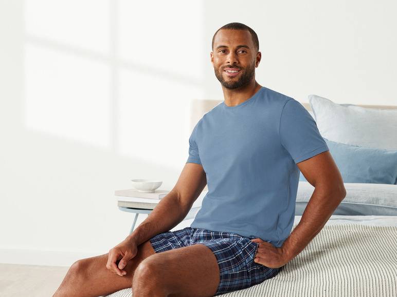 LIVERGY® Herren Pyjama mit Shorts Black Friday Preise