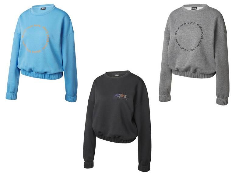 CRIVIT Damen Sweatpullover, modisch kurz geschnitten Outlet