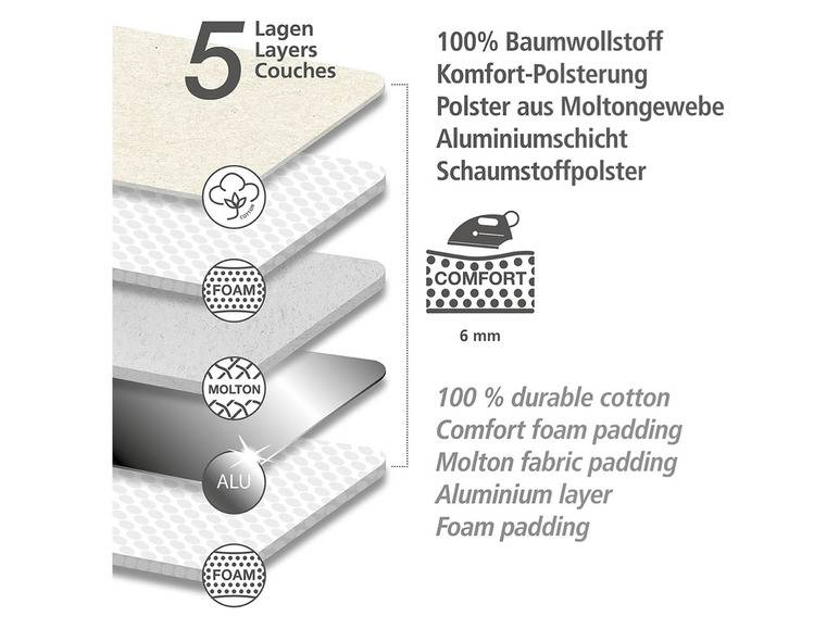 Wenko Bügeldecke »Air Comfort«, dampfbügelgeeignet Bis zu 55% Rabatt