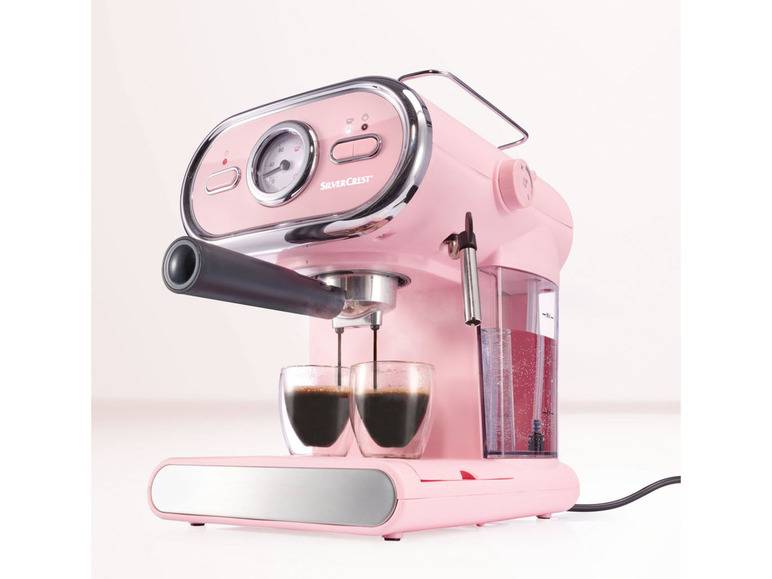 SILVERCREST® KITCHEN TOOLS Espressomaschine/Siebträger Pastell rosa SEM 1100 D3 + Elektrische Kaffeemühle »SKME 180 C1«, 180 W Super Rabatt