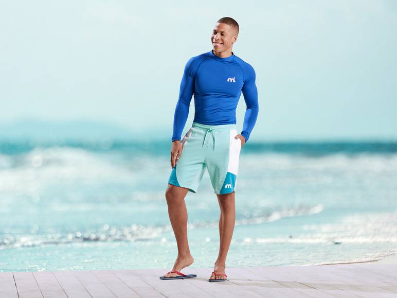 Mistral Herren Sweatshorts mit HeiQ Technologie Mint Im Verkauf