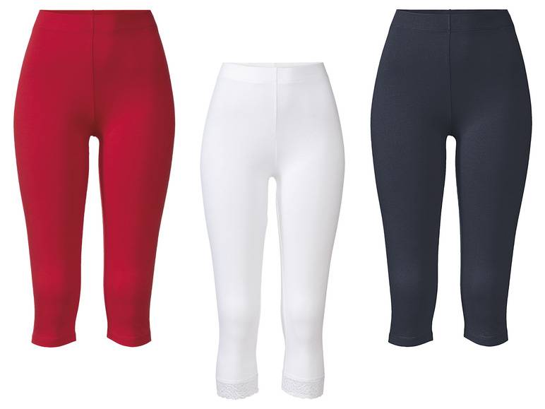 esmara® Damen Capri-Leggings, normale Leibhöhe, elastischer Bund Schlussverkauf