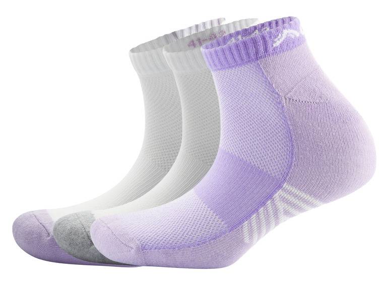 CRIVIT Damen Sport-Sneakersocken, 3 Paar, mit Baumwolle Fabrikverkauf