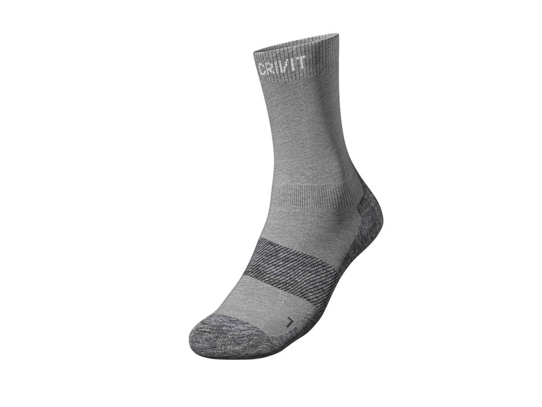 CRIVIT Herren Outdoorsocken, 2 Paar, mit SmartStep-Fußbett Begrenztes Angebot