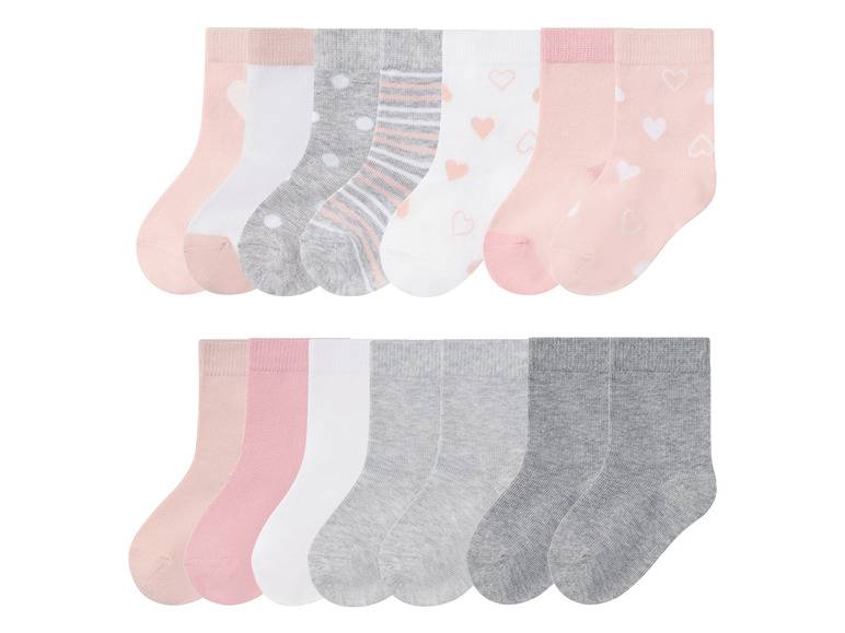 lupilu® Kleinkinder Socken, 7 Paar, mit Bio-Baumwolle Saisonschlussverkauf