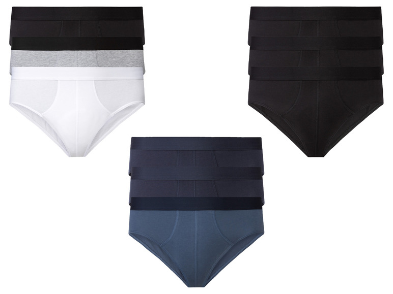 LIVERGY® Herren Slips, 3 Stück, mit hohem Baumwollanteil Weihnachtsangebot