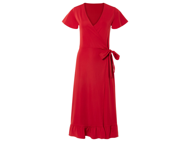 esmara® Damen Wickelkleid mit verspielten Volants Valentinstagsangebot