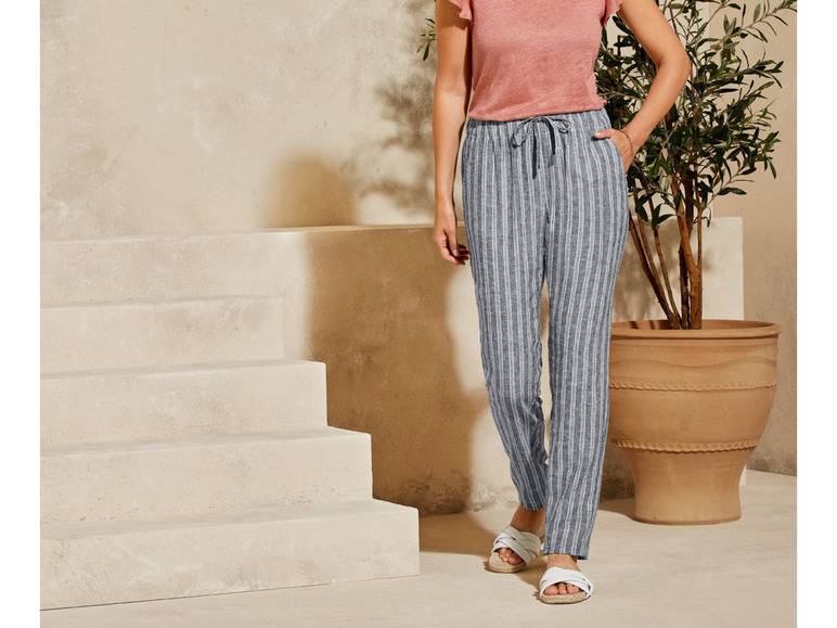esmara® Damen Leinenhose mit Gummizugbund und Bindeband Heißer Verkauf