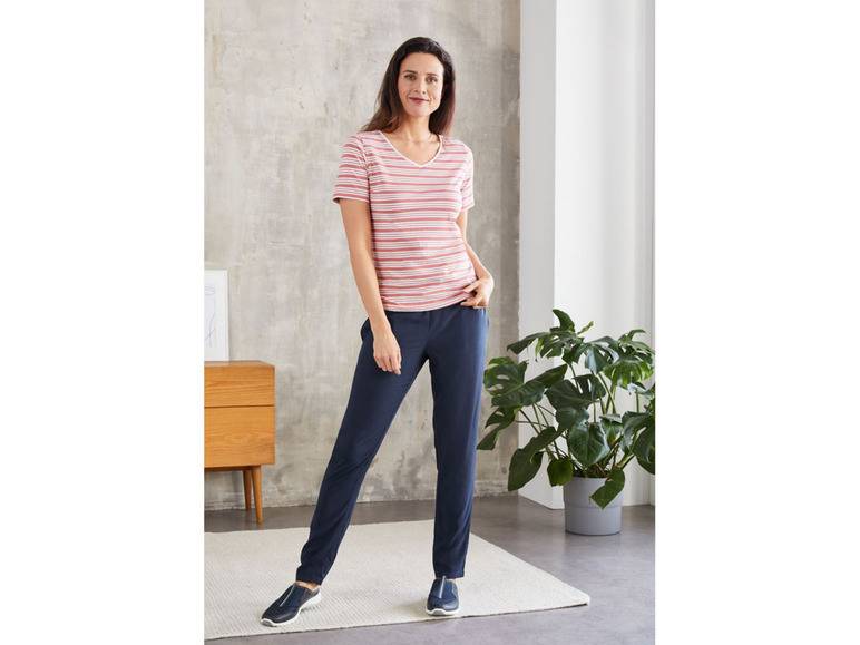 esmara® Damen T-Shirt, 2 Stück, mit hohem Baumwollanteil Saisonale Angebote
