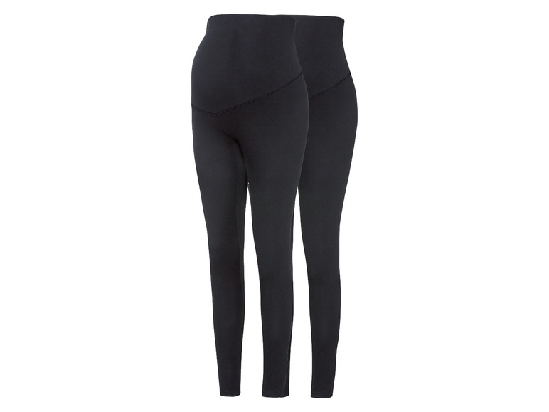 esmara® Damen Umstands Leggings, 2 Stück, mit Bio-Baumwolle Bis zu 65% Rabatt