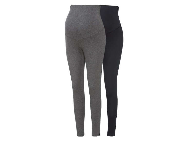 esmara® Damen Umstands Leggings, 2 Stück, mit Bio-Baumwolle Bis zu 65% Rabatt