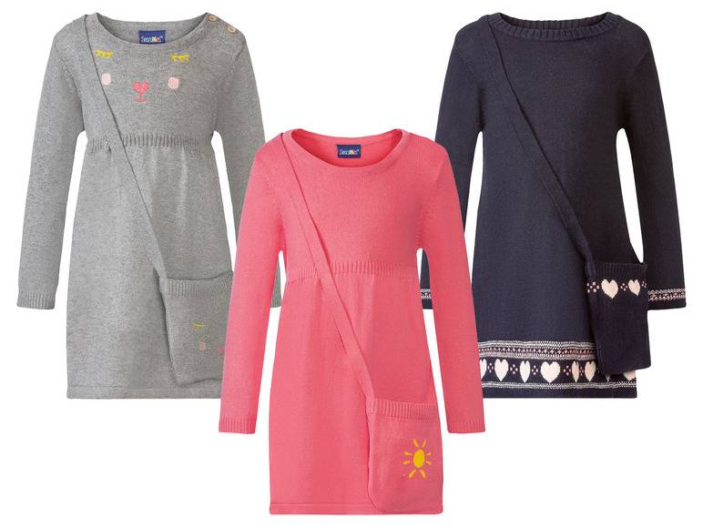 lupilu® Kleinkinder Strickkleid, mit Umhängetäschchen Vierteljährliche Förderung
