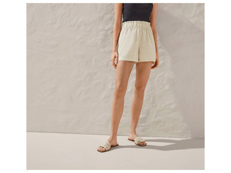 esmara® Leinen-Shorts mit hoher Leibhöhe Speichern exportieren