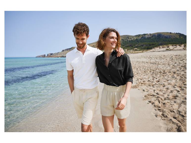 esmara® Leinen-Shorts mit hoher Leibhöhe Speichern exportieren