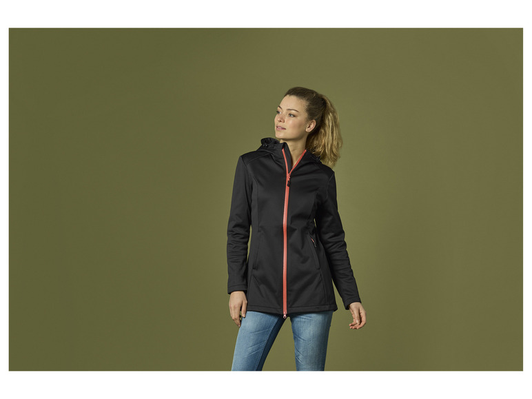Rocktrail Damen Softshellmantel, verlängerte Rückseite zollfrei