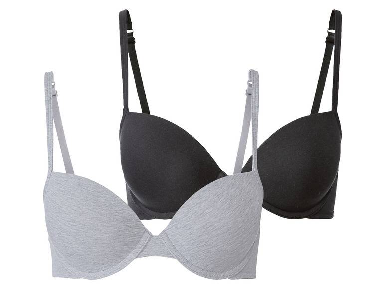 esmara® Damen Bügel BH, 2 Stück, mit hohem Baumwollanteil Günstiger Verkauf