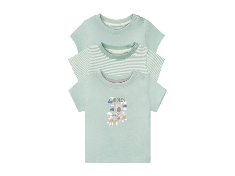 lupilu® Baby T-Shirt, 3 Stück, mit Bio-Baumwolle Weihnachtsangebot