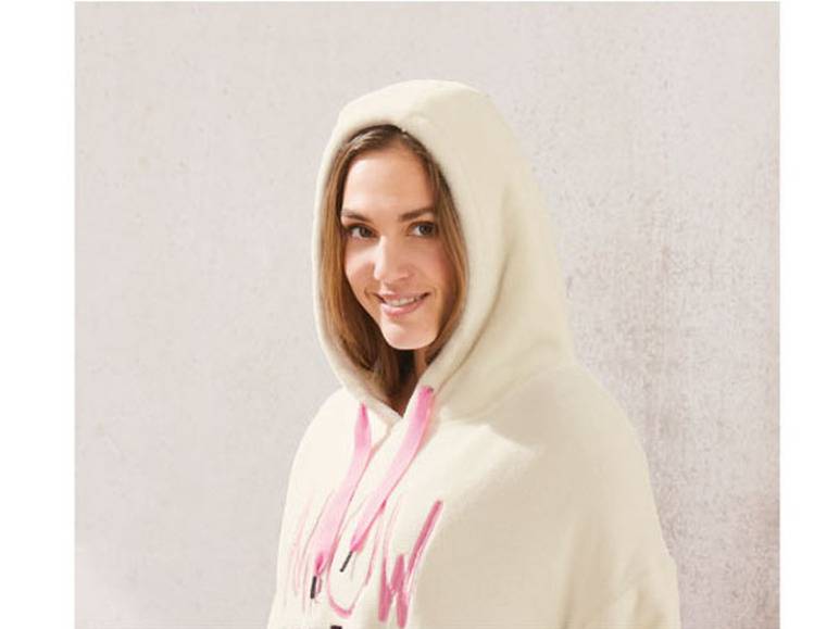 esmara® Damen Plüsch-Kleid mit Kapuze und Teddyplüsch Online Outlet