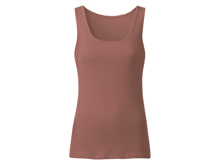 esmara® Damen Tops, 2 Stück, in anschmiegsamer Ripp-Qualität Blitzangebot