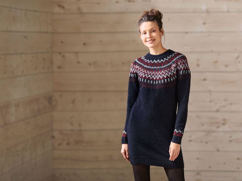 esmara® Damen Strickkleid mit Jacquardmuster JETZT KAUFEN