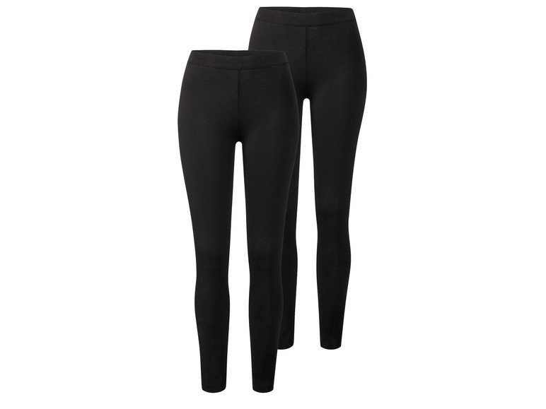 esmara® Damen Leggings, 2 Stück, normale Leibhöhe Sonderangebot der Fabrik