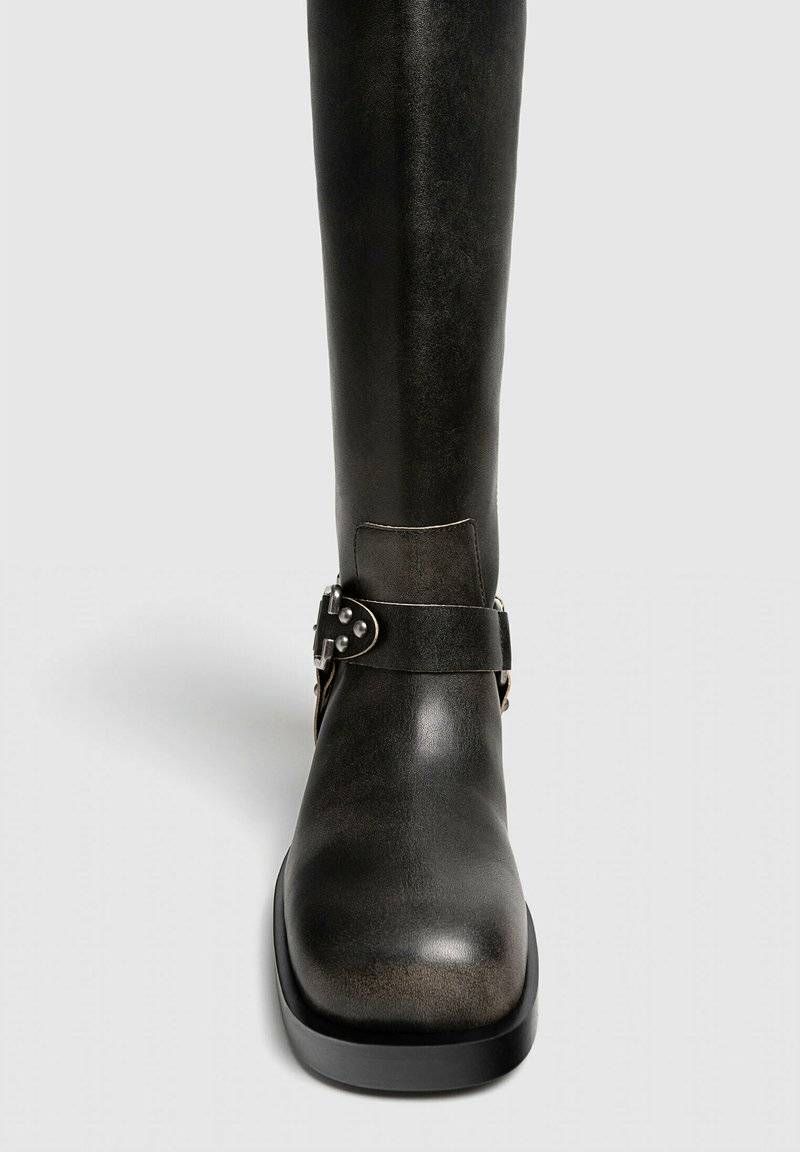 Stradivarius Stradivarius Cowboy/Biker boots - dark grey Black Friday Preise