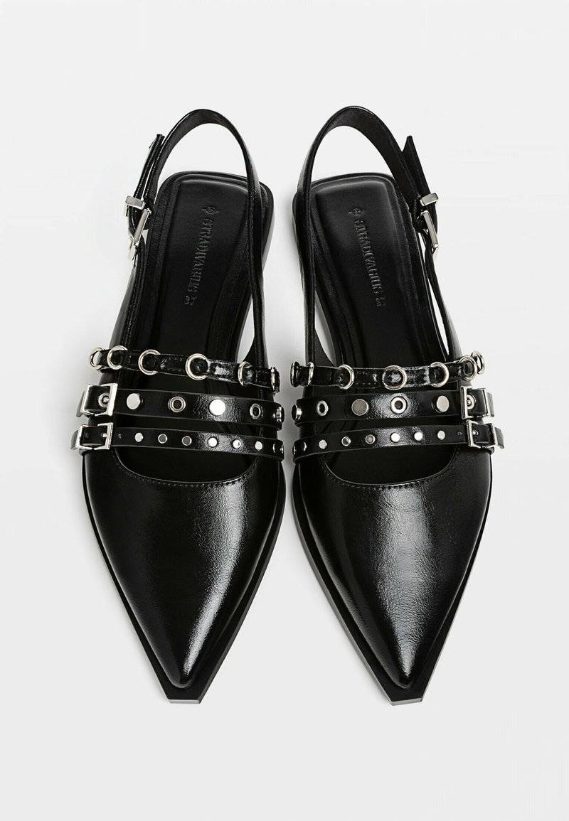Stradivarius Stradivarius Slingback ballet pumps - black 50% Rabatt für begrenzte Zeit