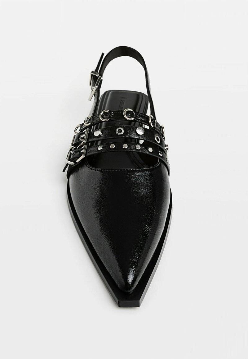 Stradivarius Stradivarius Slingback ballet pumps - black 50% Rabatt für begrenzte Zeit