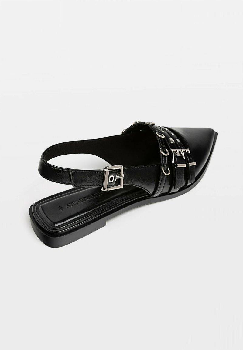 Stradivarius Stradivarius Slingback ballet pumps - black 50% Rabatt für begrenzte Zeit