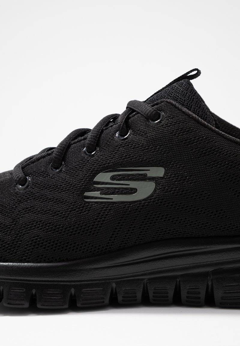 Skechers Wide Fit Skechers Wide Fit GRACEFUL - Trainers - black Blitzverkäufe