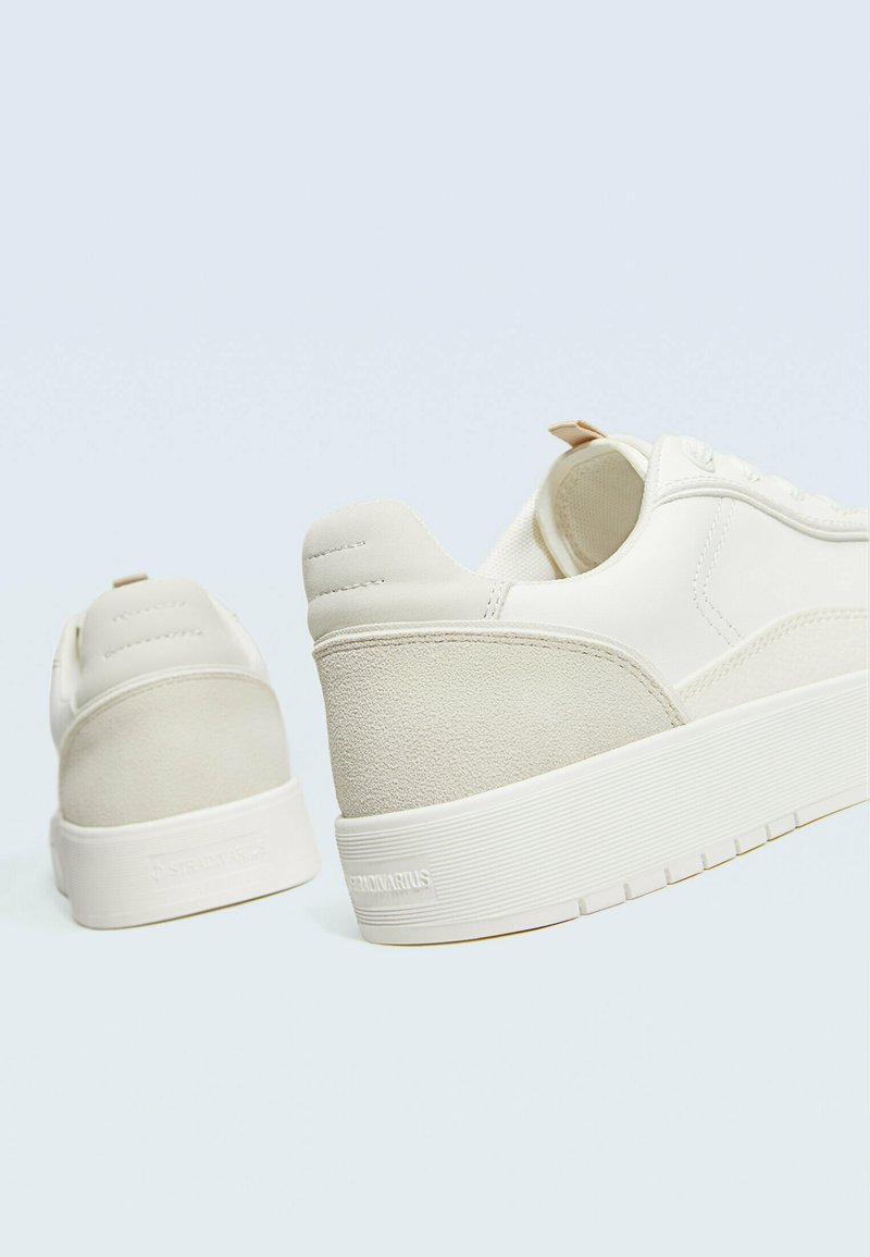 Stradivarius Stradivarius CONTRAST - Trainers - white Fabrik Onlineshop